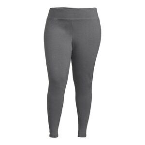 TERRA & SKY WOMEN'S SIZE 2X (20 / 22) LEGGINGS GRAY METAL NIGHT HIGH RISE NWT